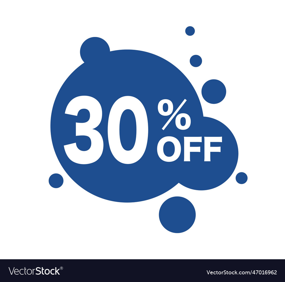 30 percent off concept Royalty Free Vector Image