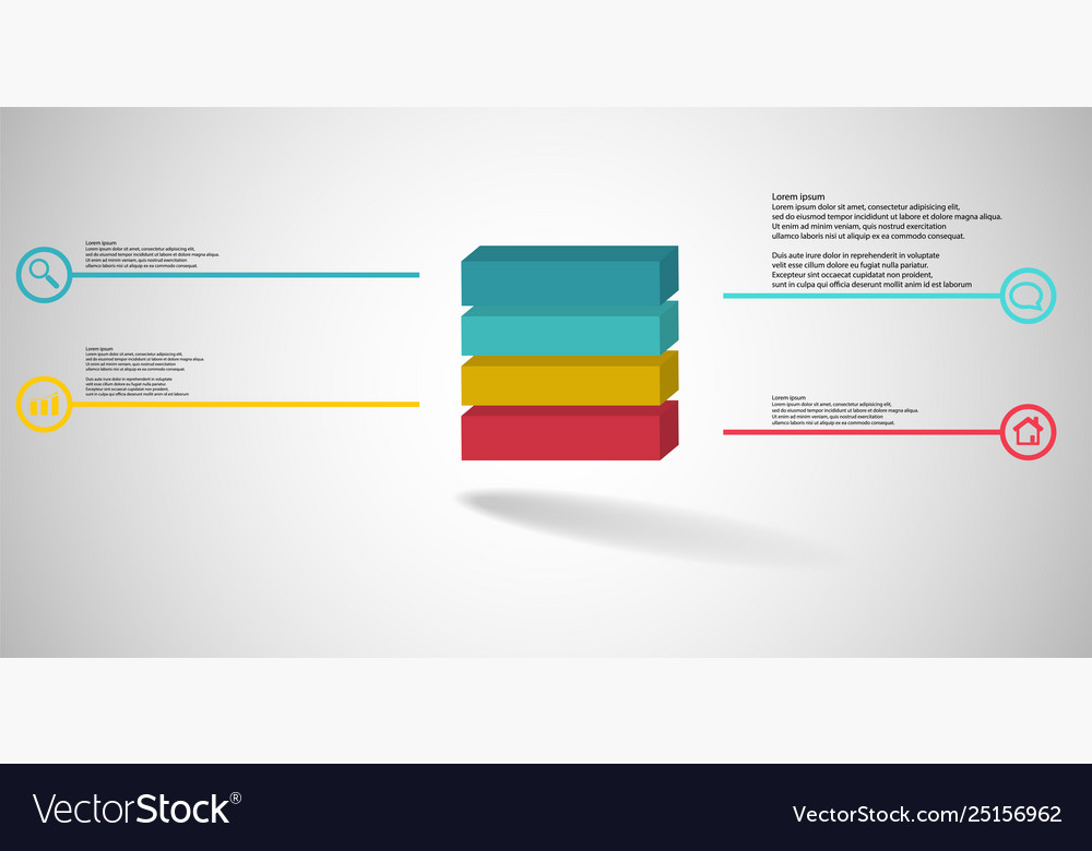 3d infographic template with embossed cube