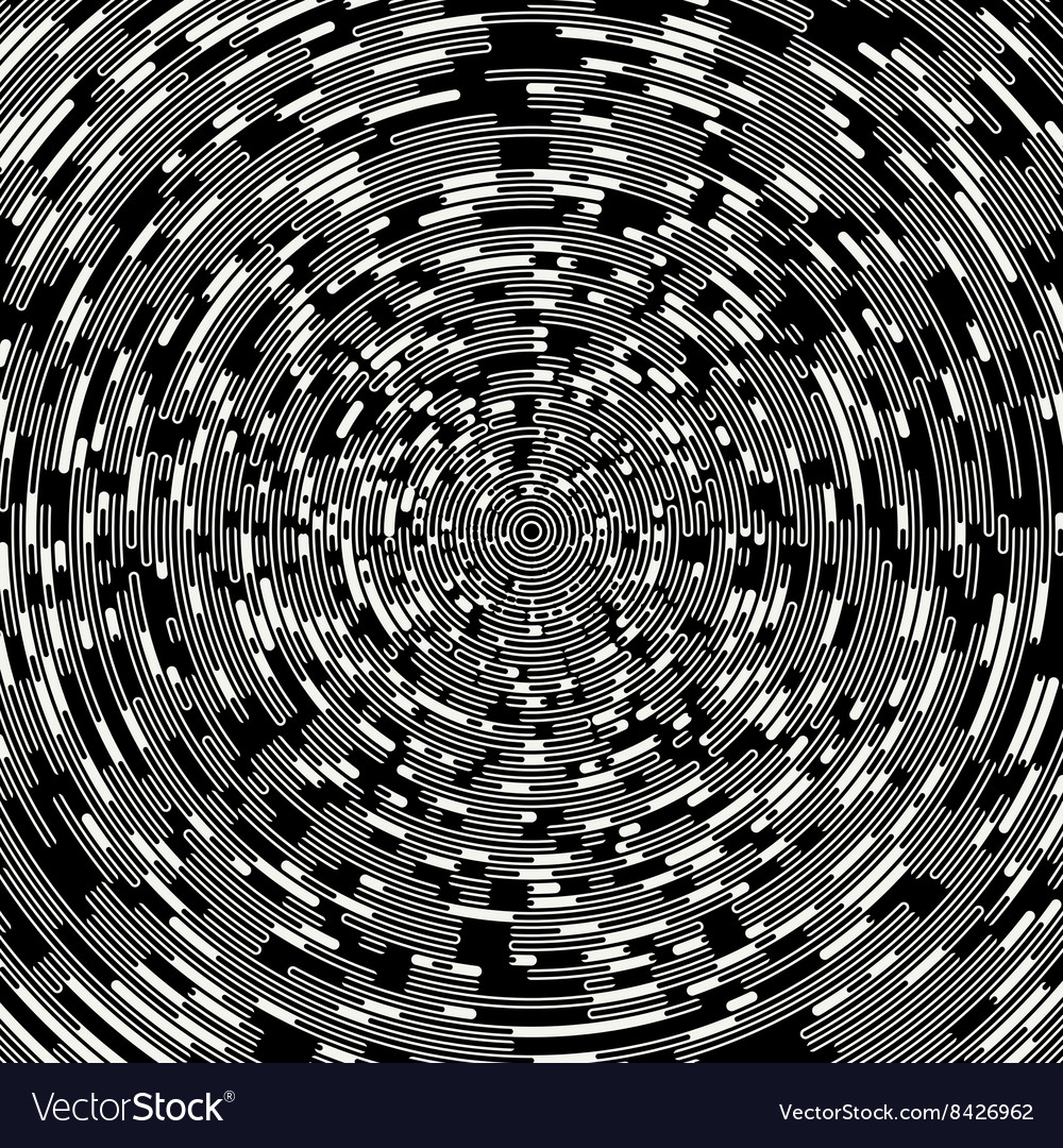 Abstract segmented geometric circle shape radial
