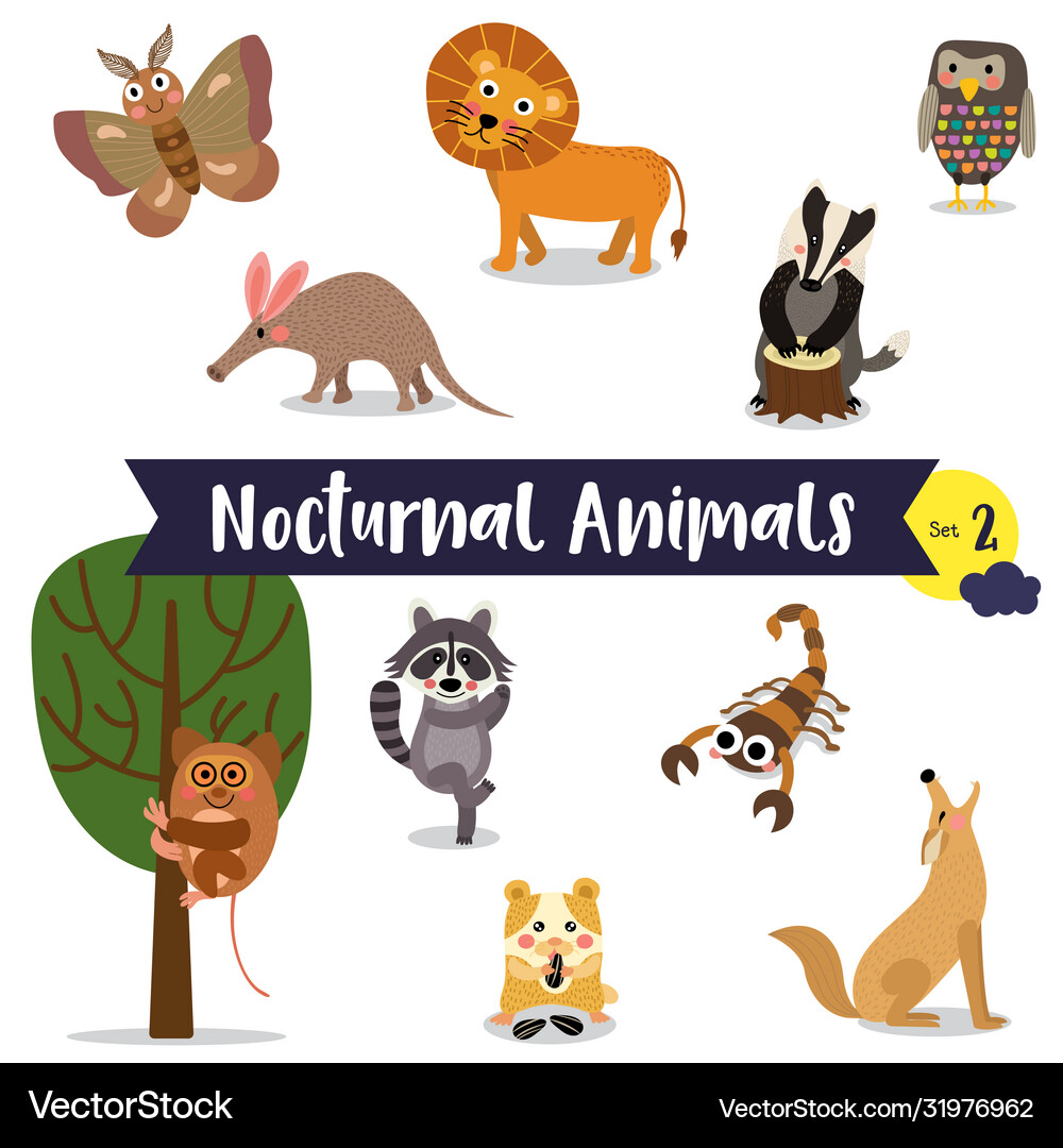 African Animal Cartoon Royalty Free Vector Image