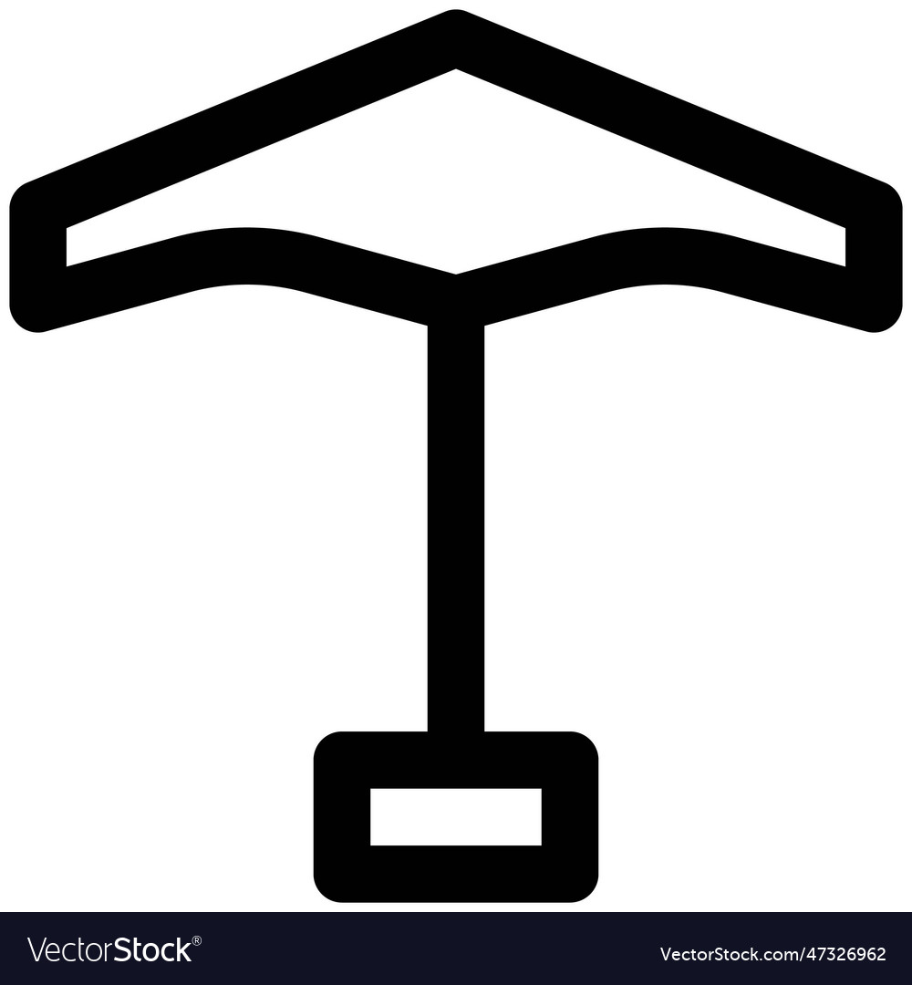 Big-size umbrella hung on a stand Royalty Free Vector Image