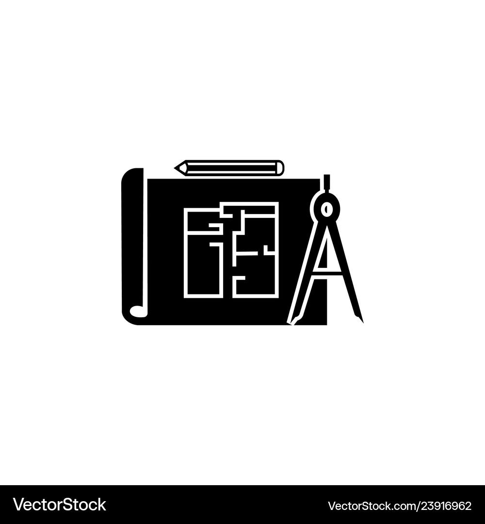 Building plan icon elements of constraction Vector Image