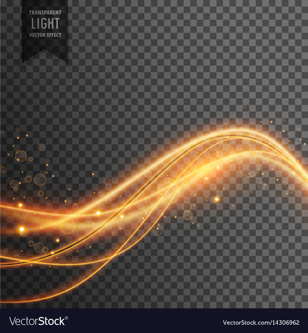 Golden Light Waves with Sparkles
