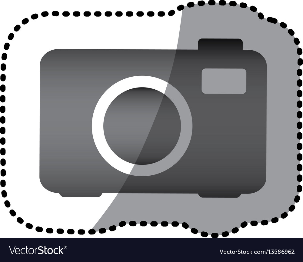 Grayscale camera photo icon