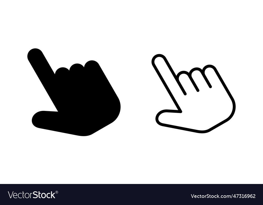 Handklick Icon set Zeiger Cursor vector image Handklick Icon set Zeiger Cursor