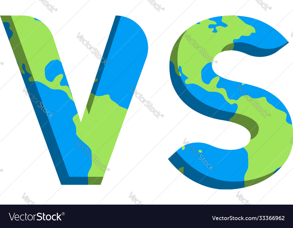 Initial vs logo design with world map style