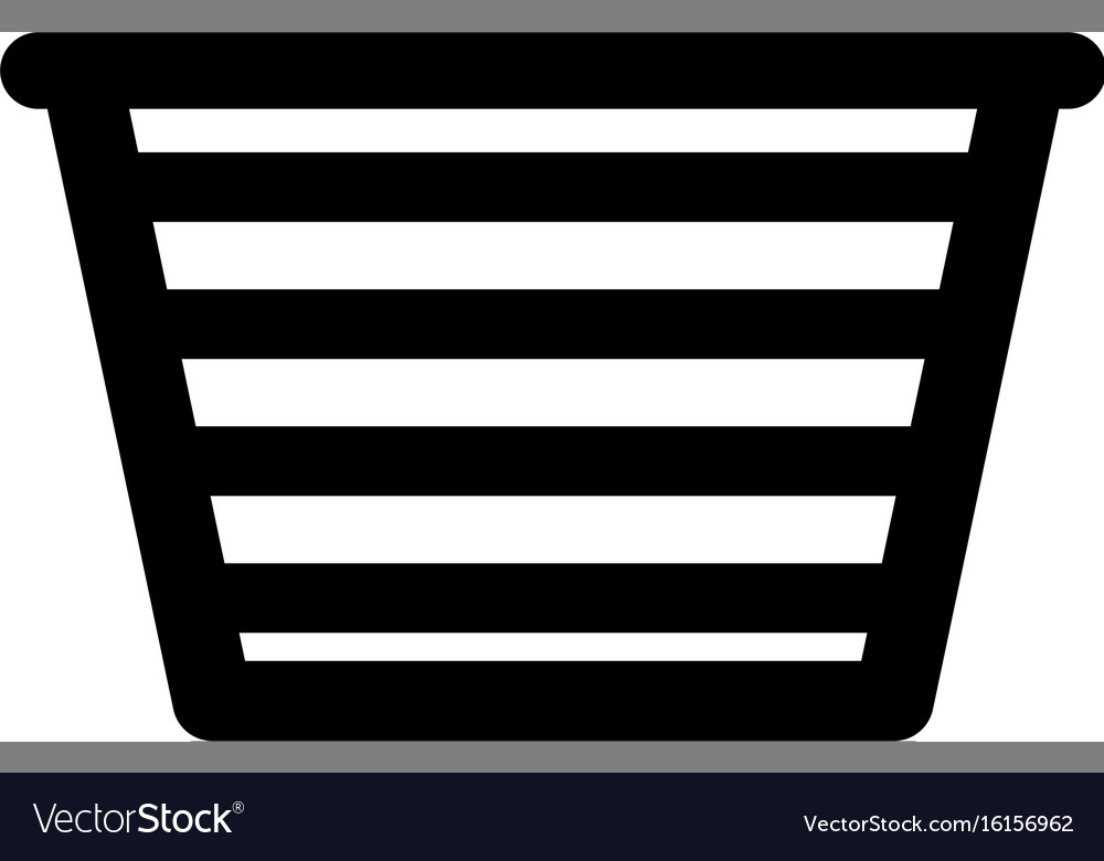 Laundry basket isolated icon