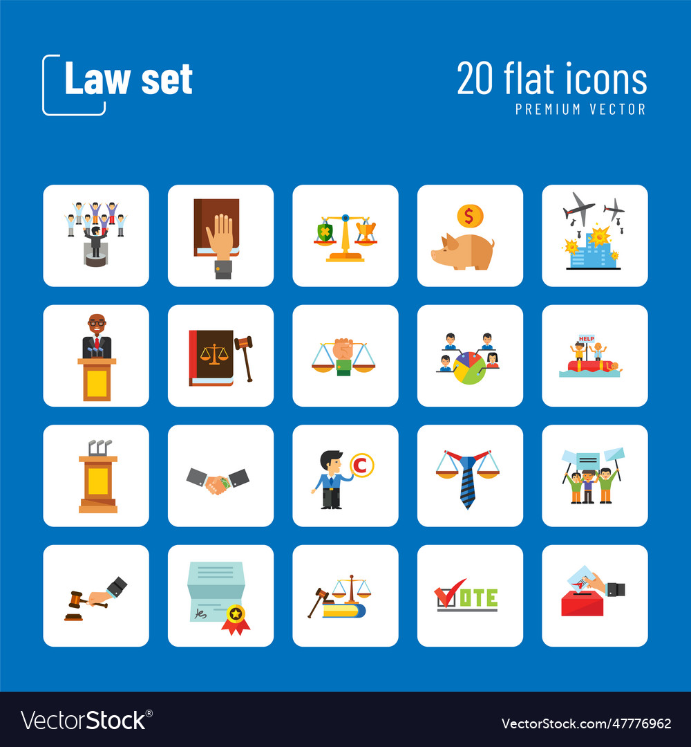 Law icon set