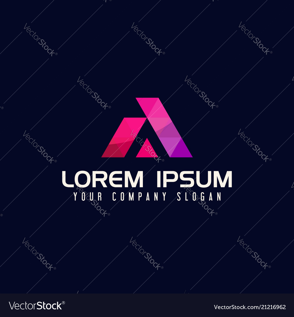 Moderne Buchstaben ein Technologie Logo Design Konzept vector image Moderne Buchstaben ein Technologie Logo Design Konzept