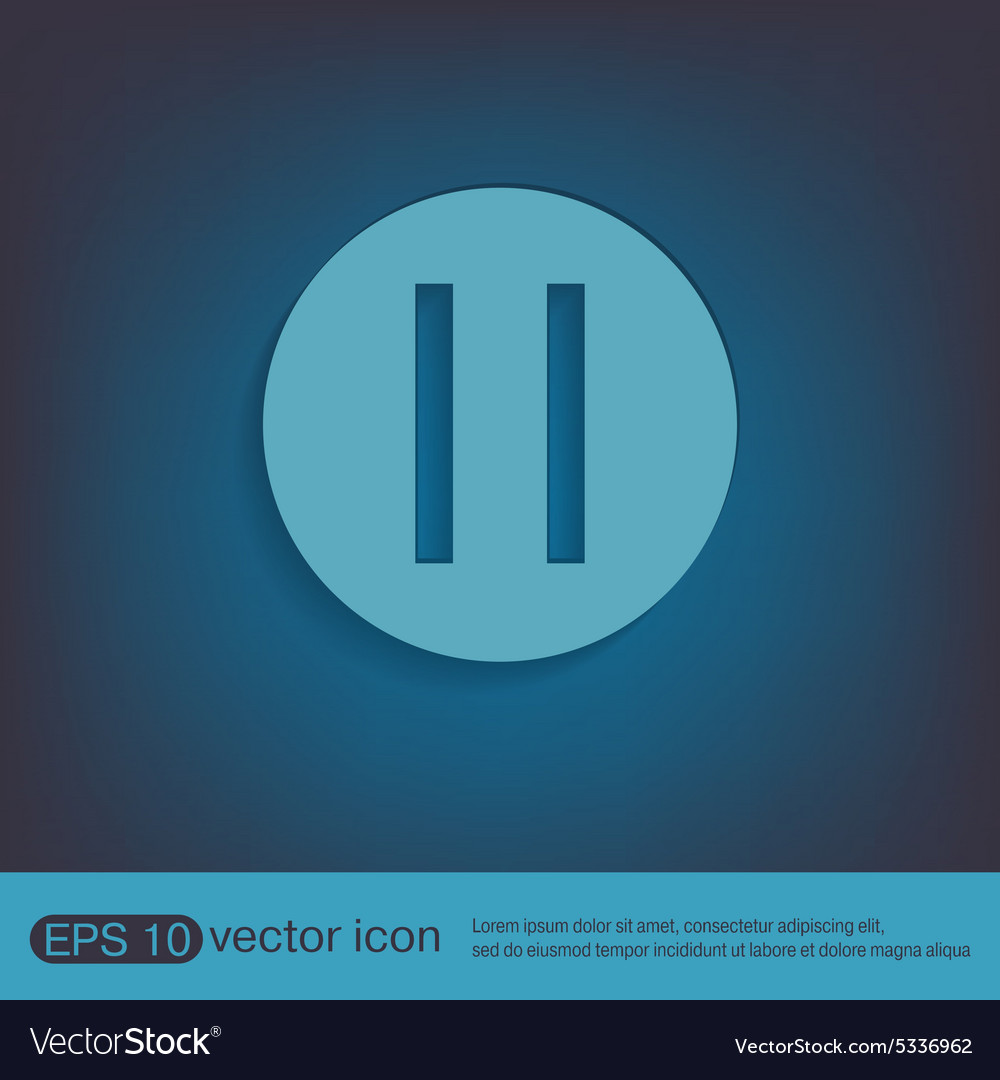 Pause sign web icon on background