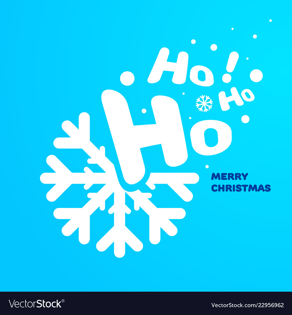 Snowflake with text ho - banner design