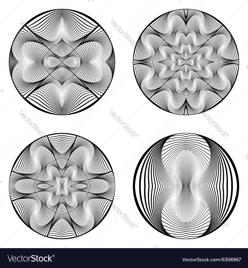 A set of design circle elements