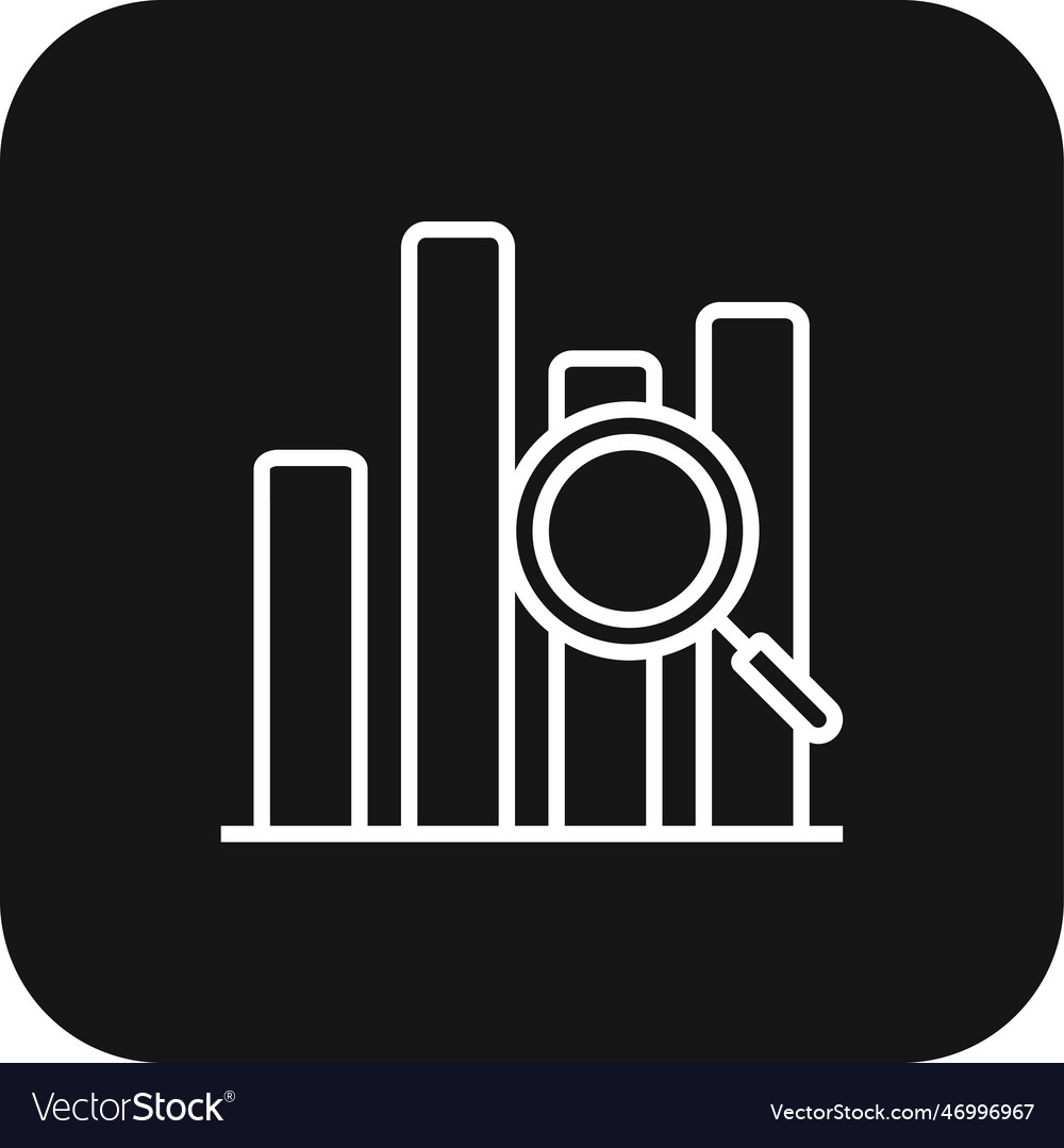 Analyse-Marketing-Icon mit schwarzer gefüllter Linie vector image Analyse-Marketing-Icon mit schwarzer gefüllter Linie