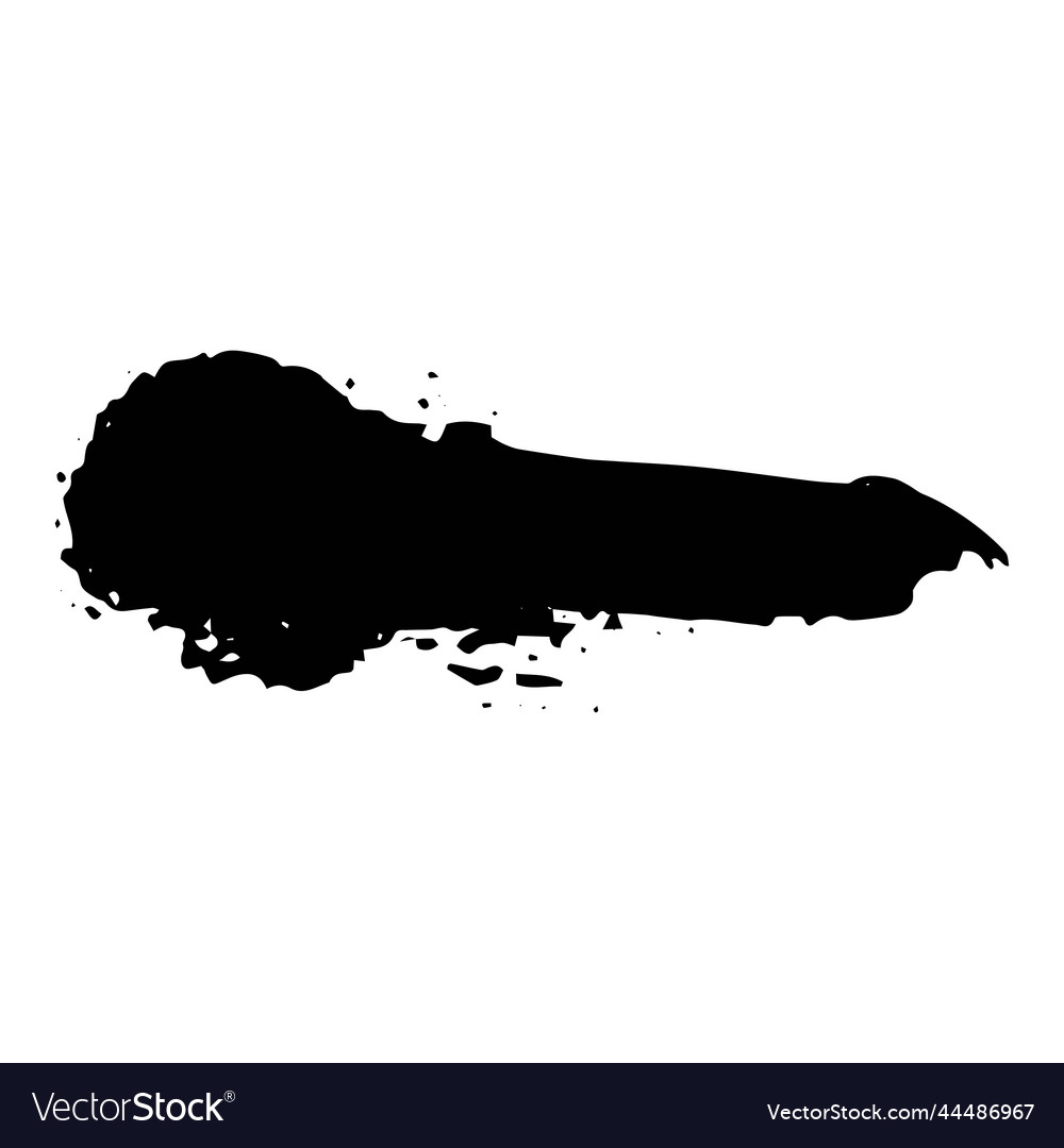 Black ink grunge splash element