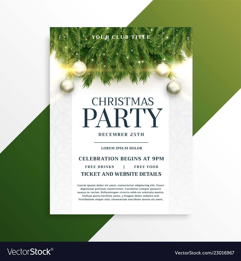 Holiday Party Flyer Template Free