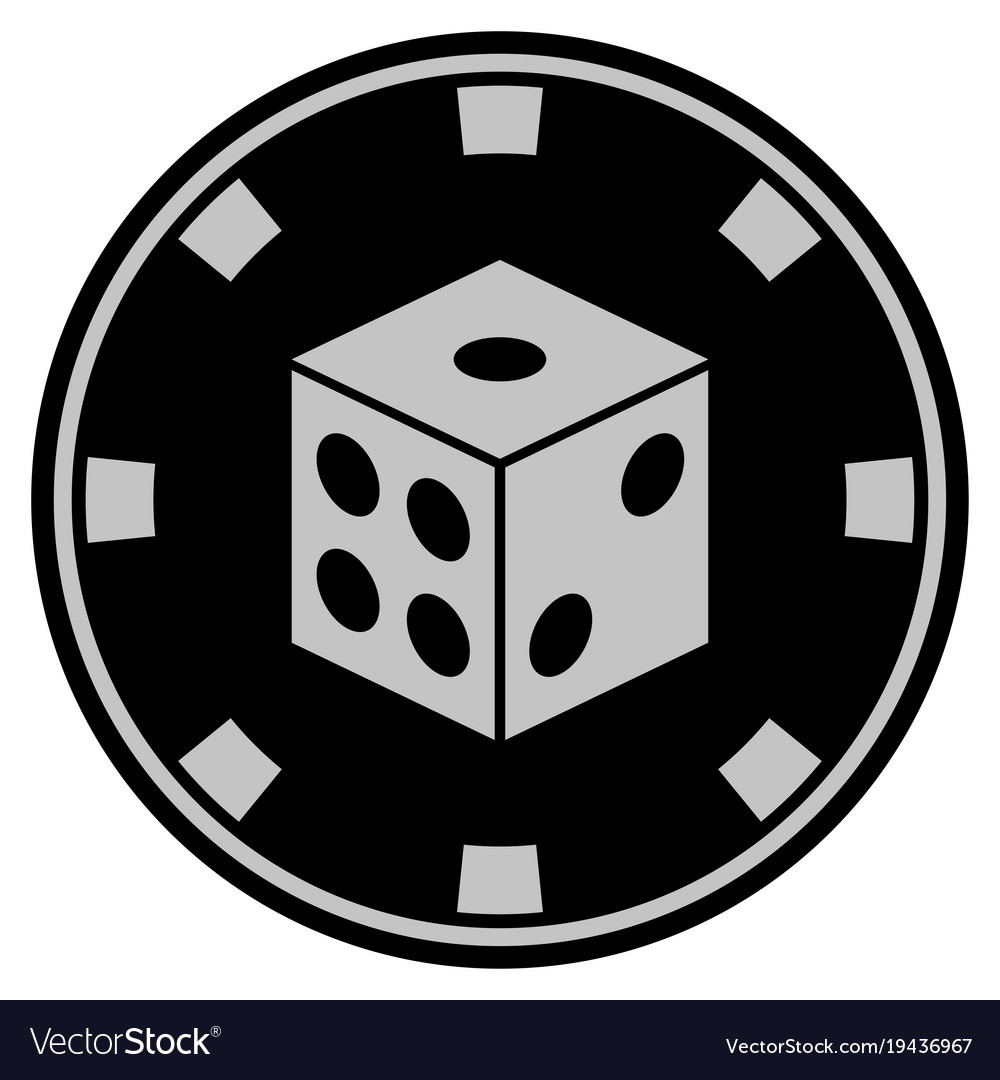 Dice schwarz casino chip