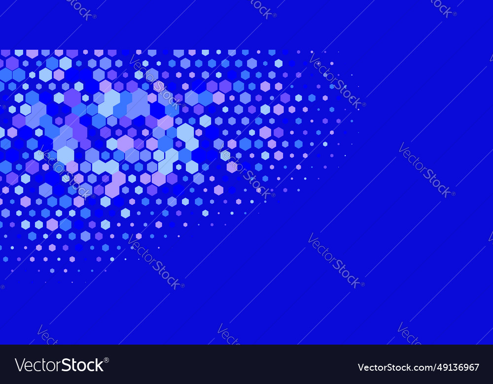 Geometric multi size hexagon with color