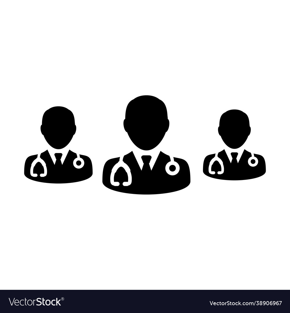 Health consultation icon group male doctors