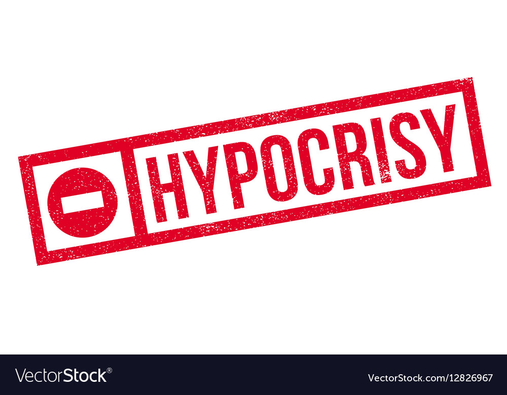 Hypocrisy rubber stamp Royalty Free Vector Image