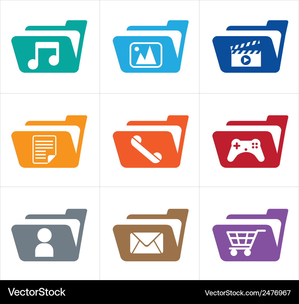 Icon folder Royalty Free Vector Image - VectorStock
