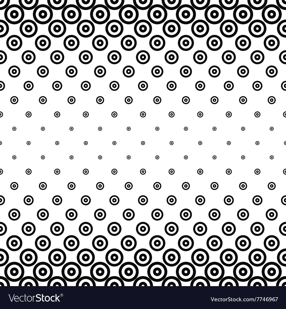 Monochrome horizontal repeating circle pattern