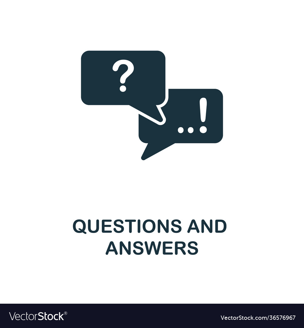 Questions and answers creative icon simple