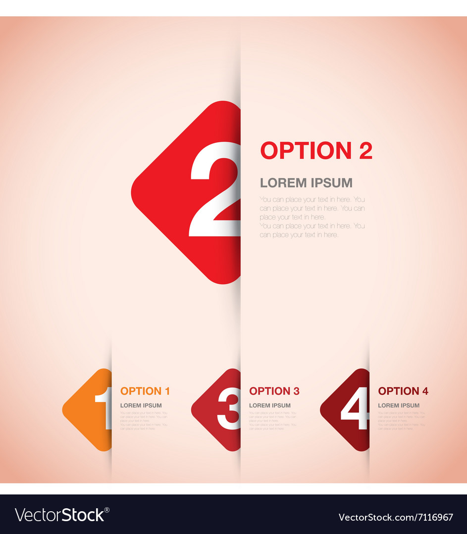 Red option background square