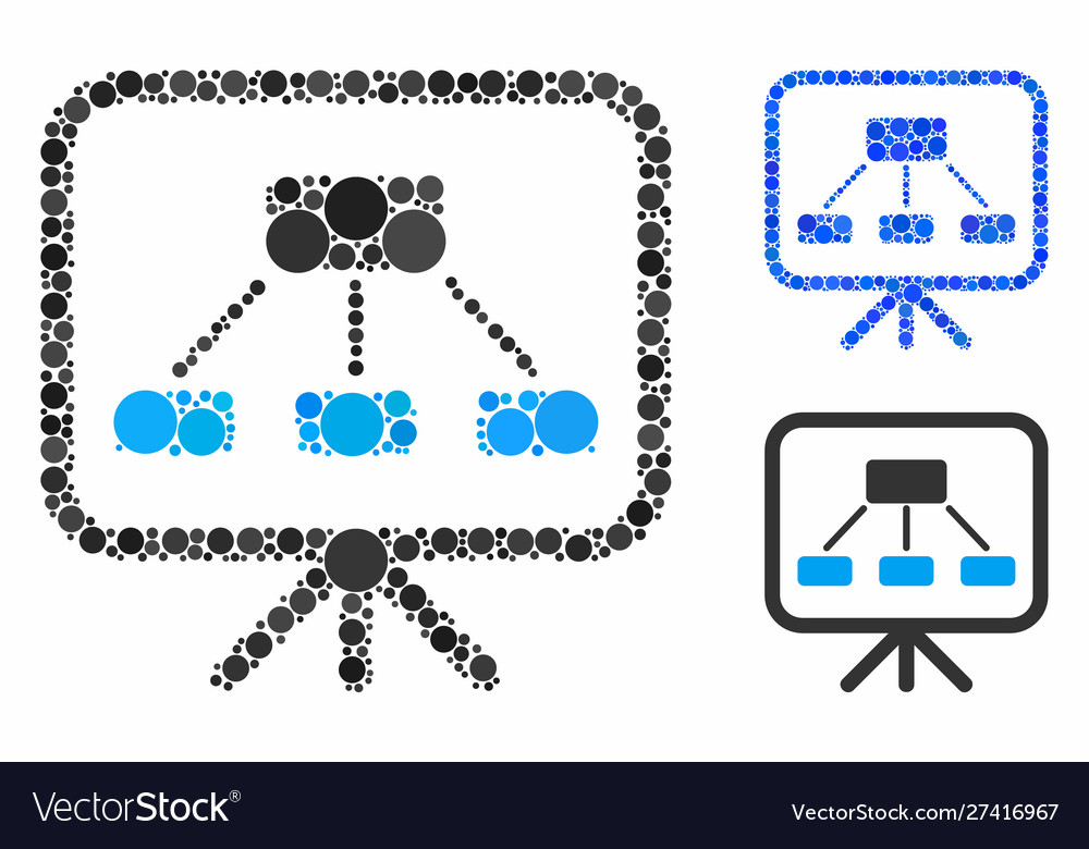 Scheme demonstration screen composition icon Vector Image Scheme demonstration screen composition icon