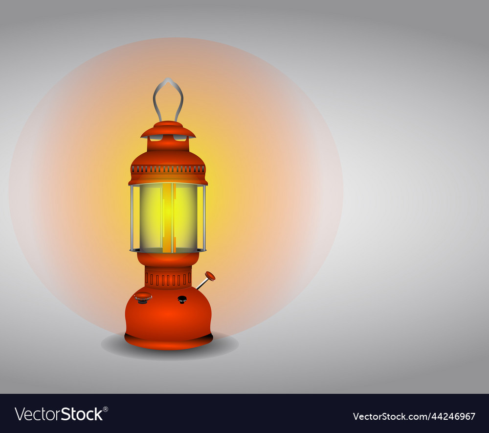 Set of vintage camping lantern retro style Vector Image