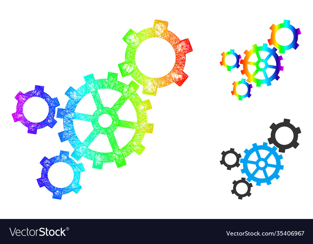 Spectral linear gradient mechanism icon vector image Spectral linear gradient mechanism icon