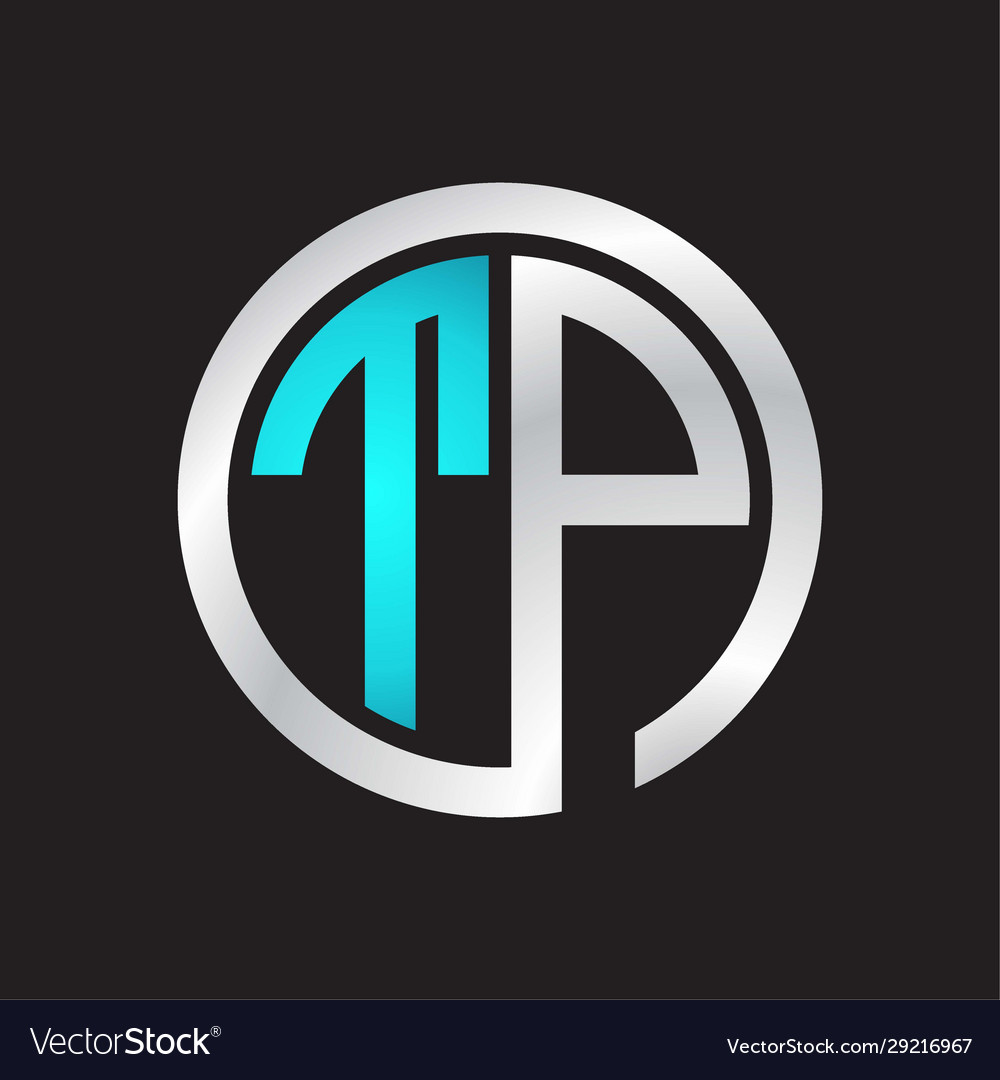 Tp initial logo linked circle monogram