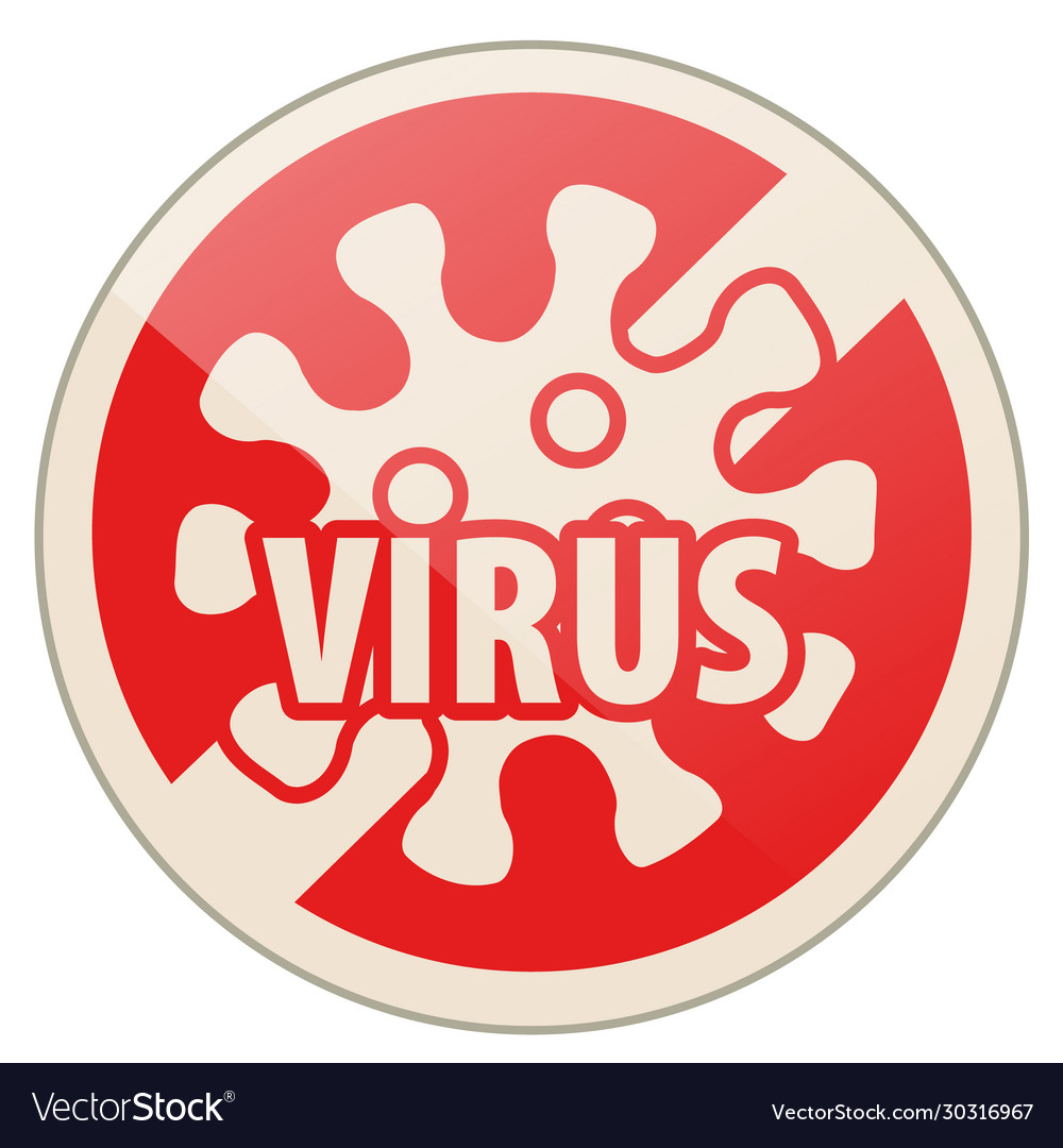 Virus symbol sticker