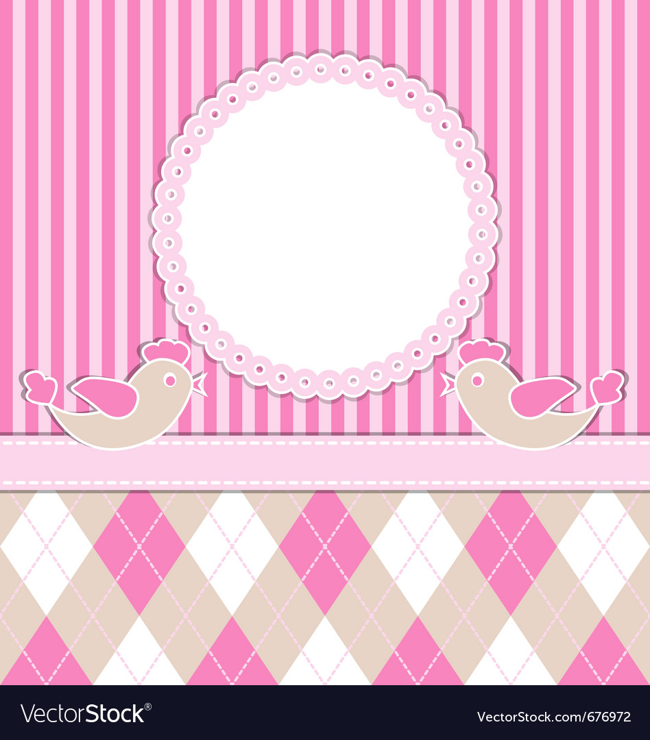 baby girl card royalty free vector image vectorstock baby girl card