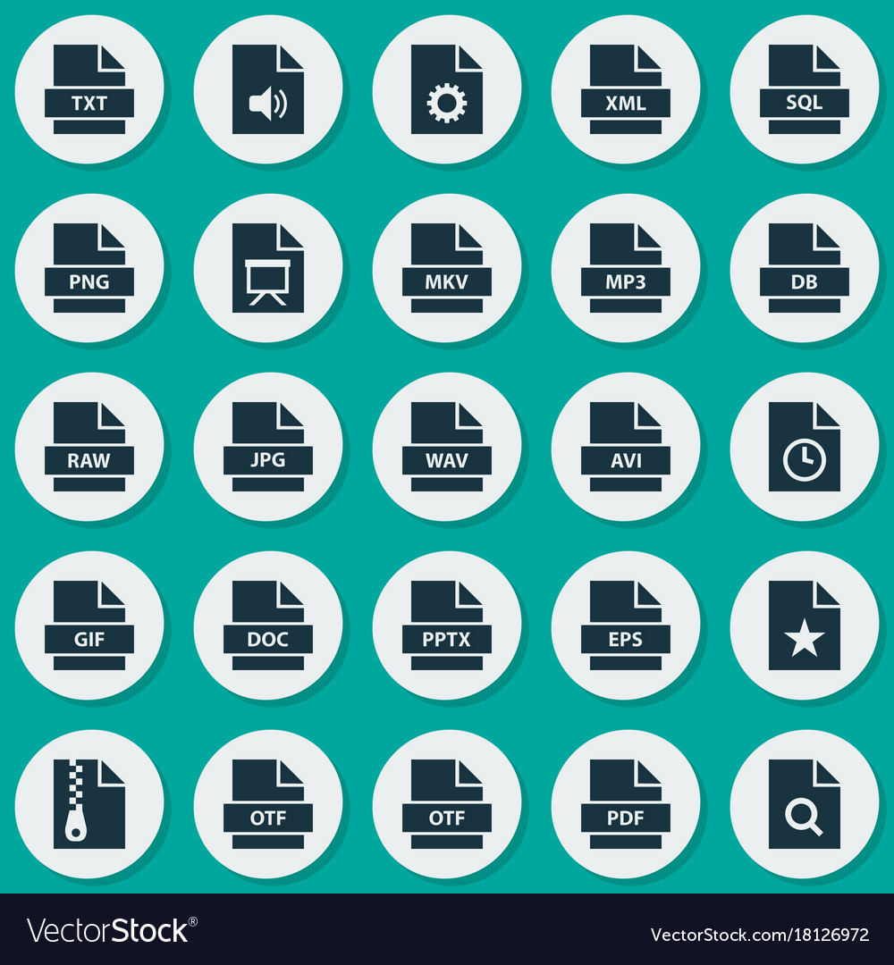 Document icons set collection of configuration