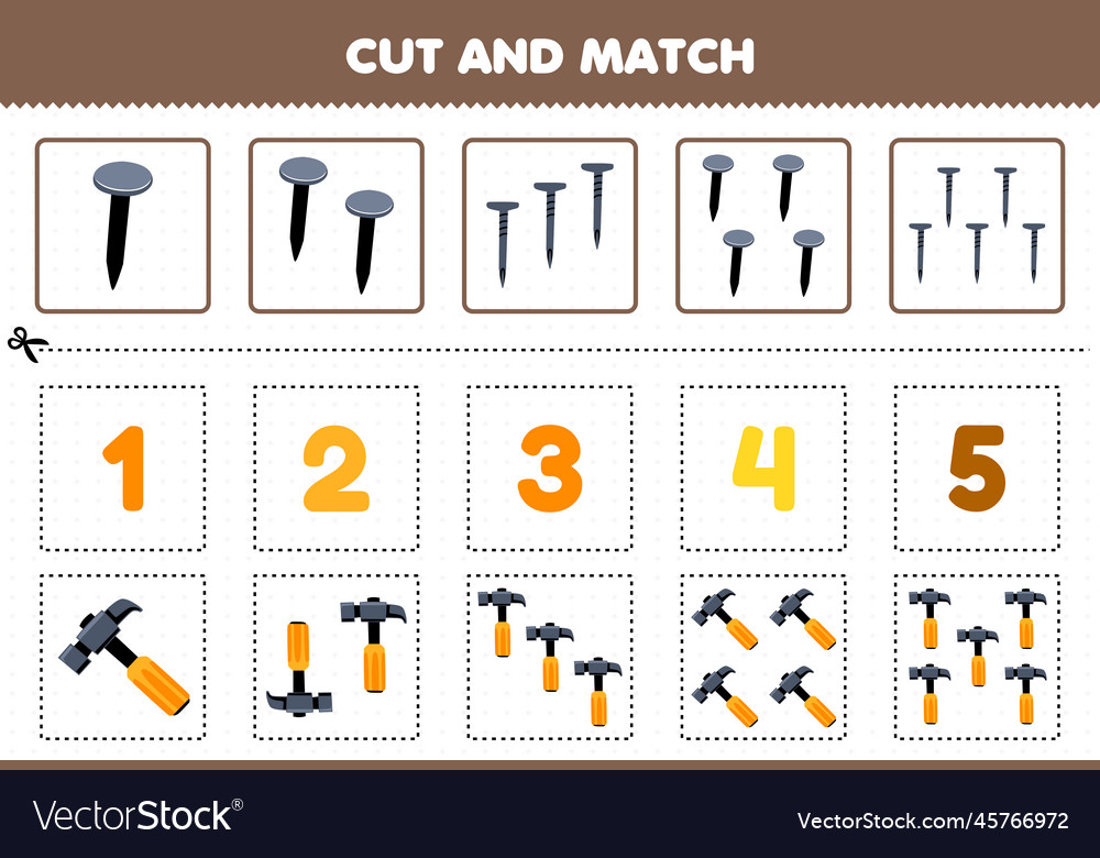 Education game for children cut and match