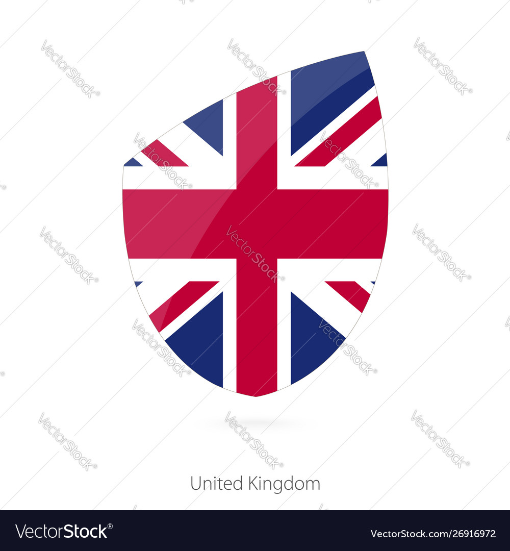 Flag united kingdom in style rugby icon