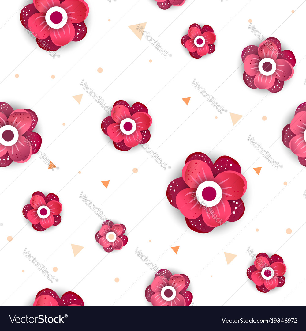 Flowers pattern with triangle
