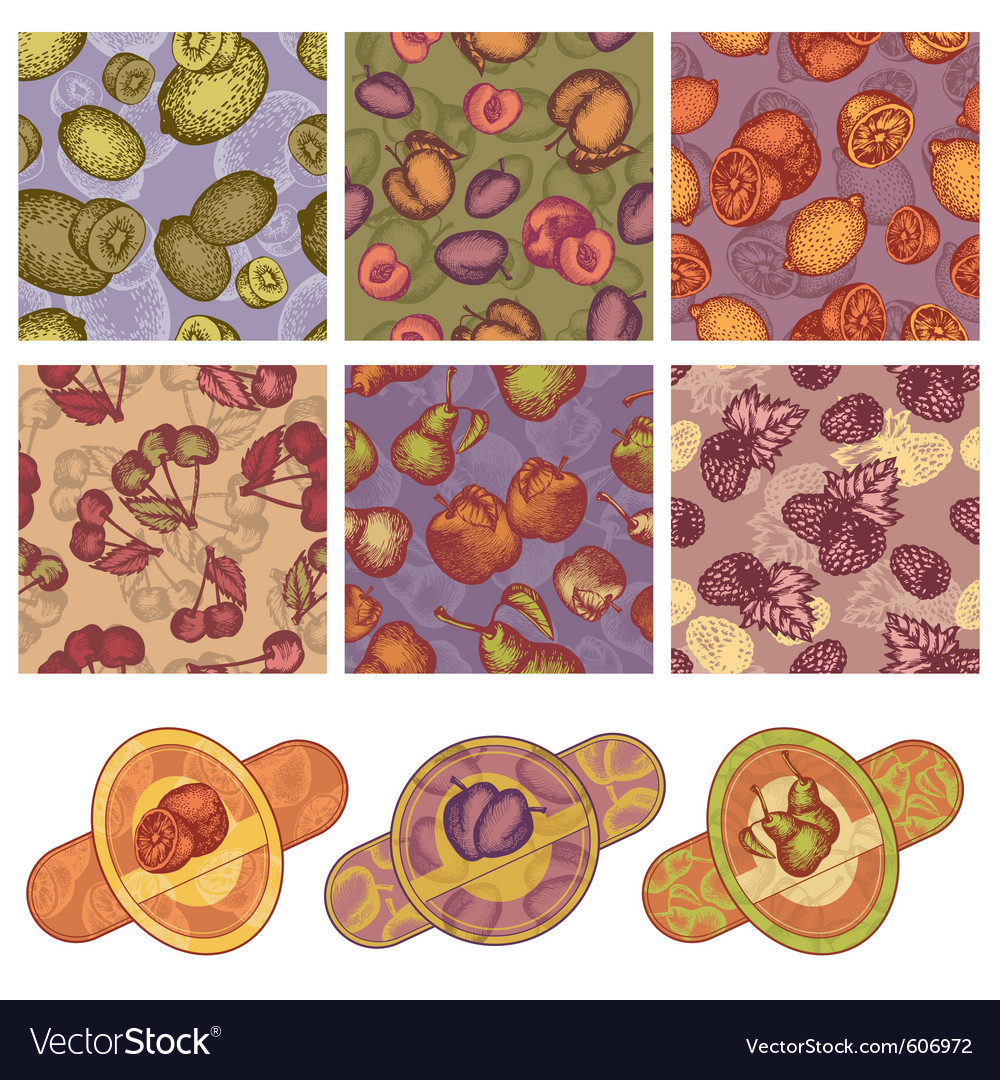 Fresh Fruit Pattern Elements