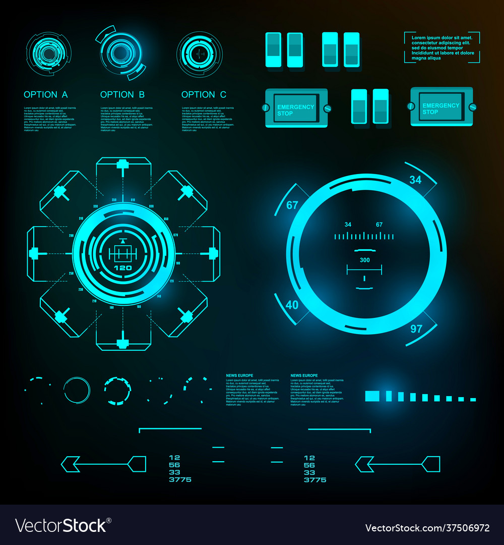 Futuristische blaue digitale Schnittstelle