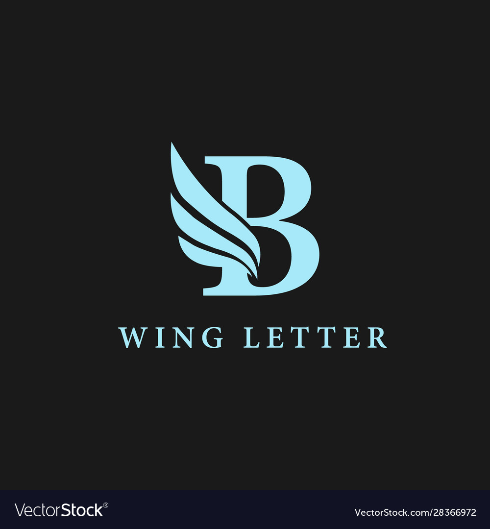 Initial letter b business wing logo icon