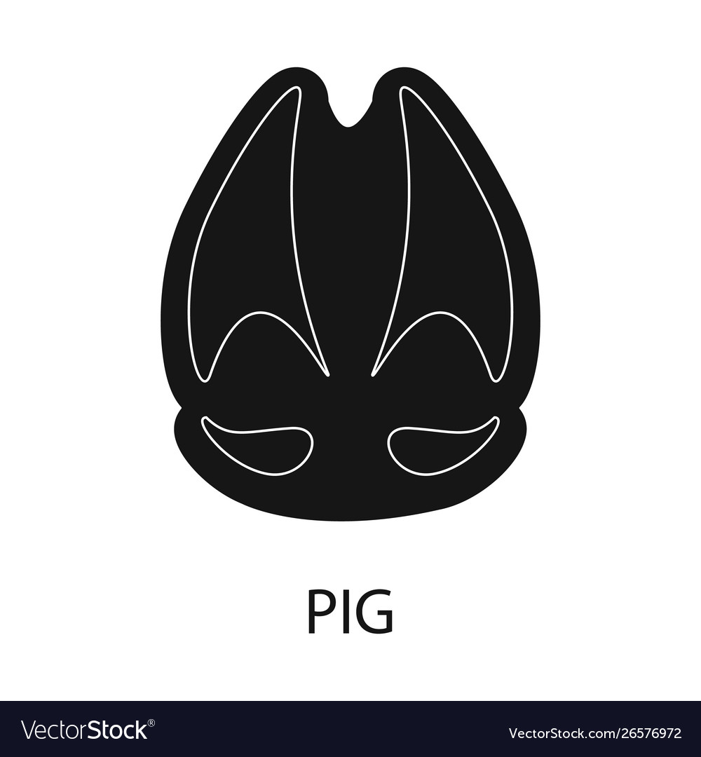 Isolated object pig and track symbol set
