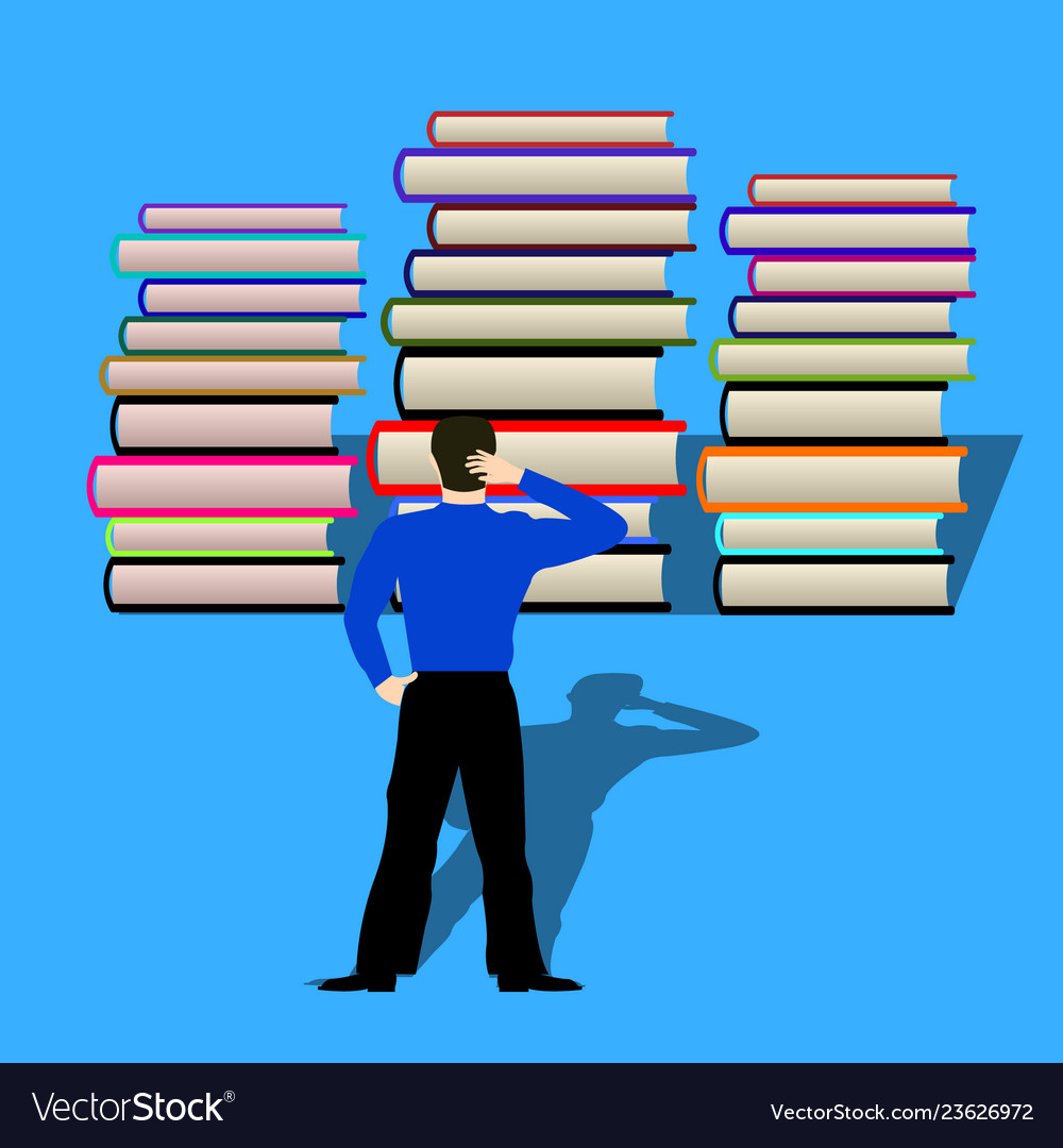 Man Studying Books - Learning Concept