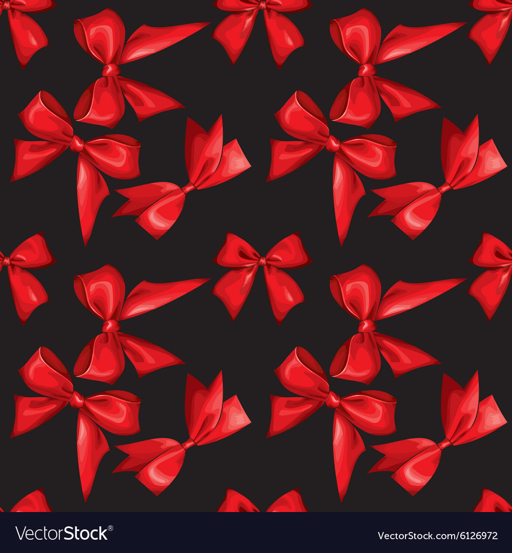 Pattern with red bows