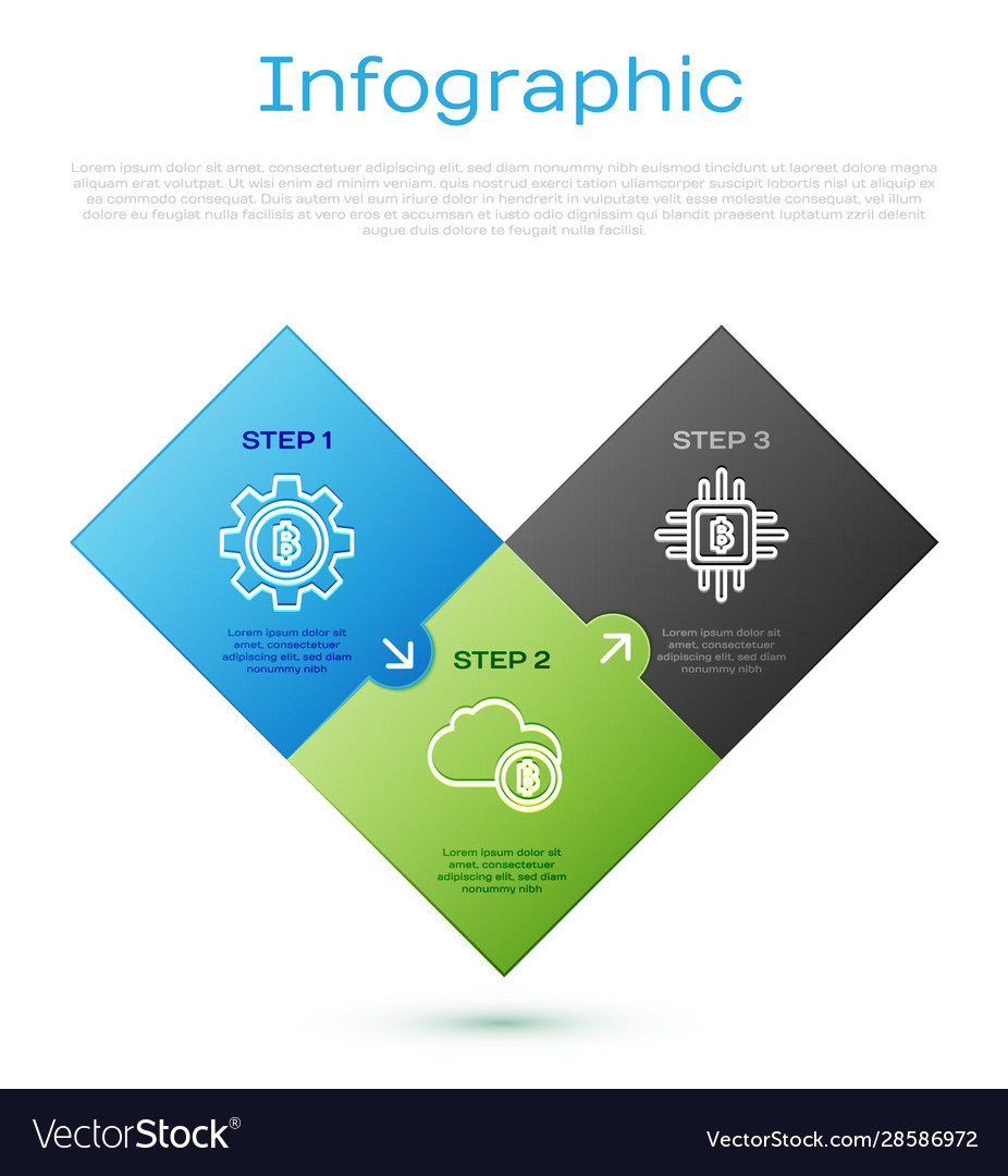 Set line cryptocurrency coin bitcoin cpu mining vector image Set line cryptocurrency coin bitcoin cpu mining