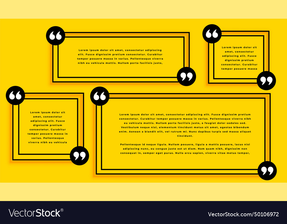 Set of quote frame icon template for web feedback Vector Image Set of quote frame icon template for web feedback