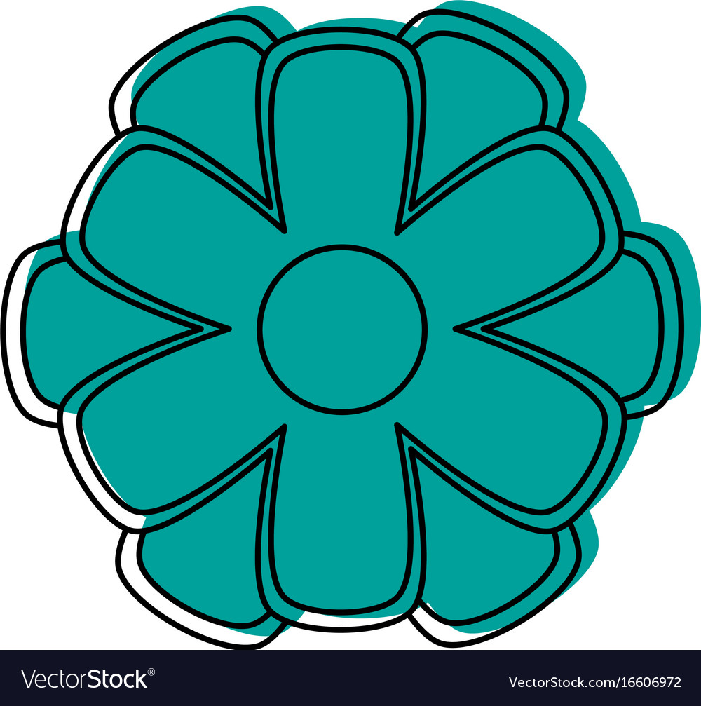 Simple cartoon flower icon image