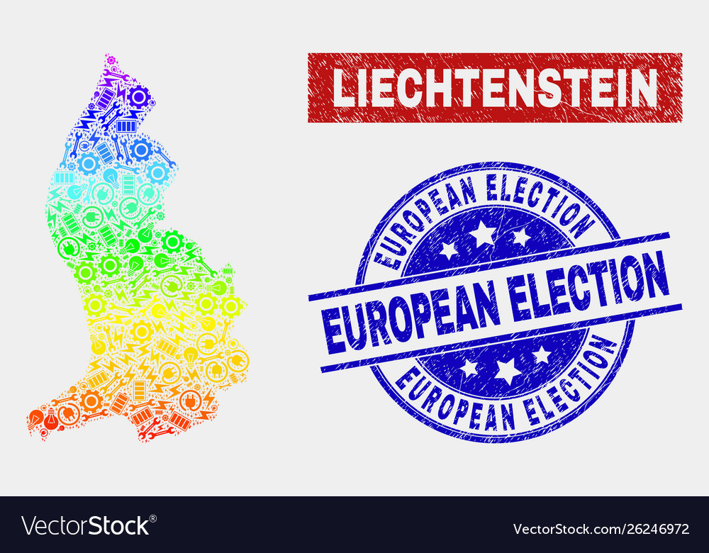 Spectrum production liechtenstein map Vector Image Spectrum production liechtenstein map