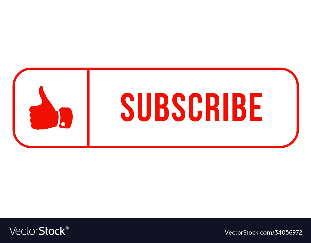 Subscribe - button red color with handon