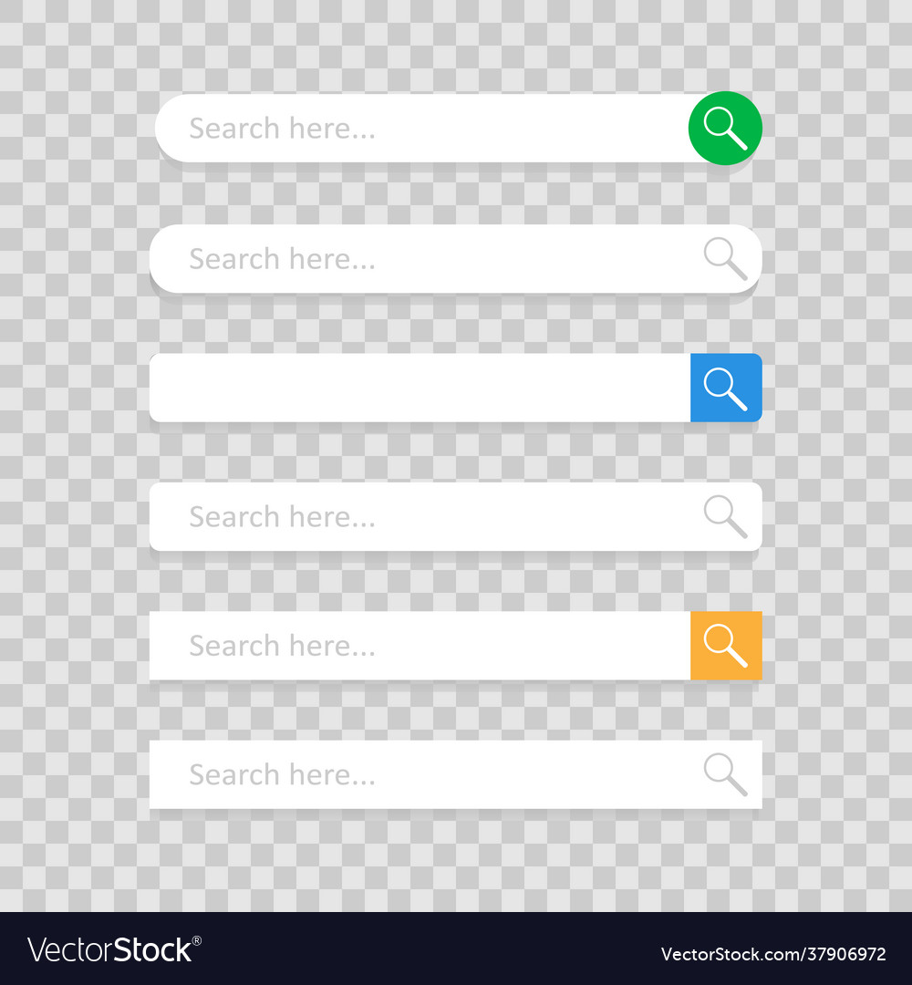 Web search form and button with loupe sign Vector Image Web search form and button with loupe sign