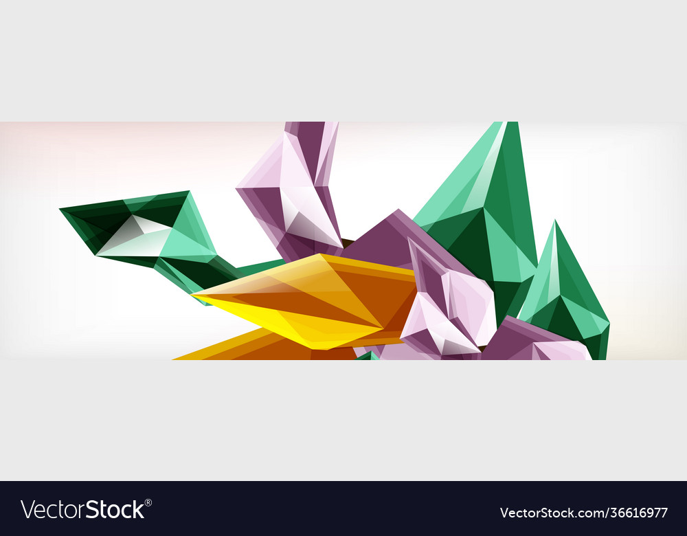 3d triangles and pyramids abstract Vector Image 3d triangles and pyramids abstract